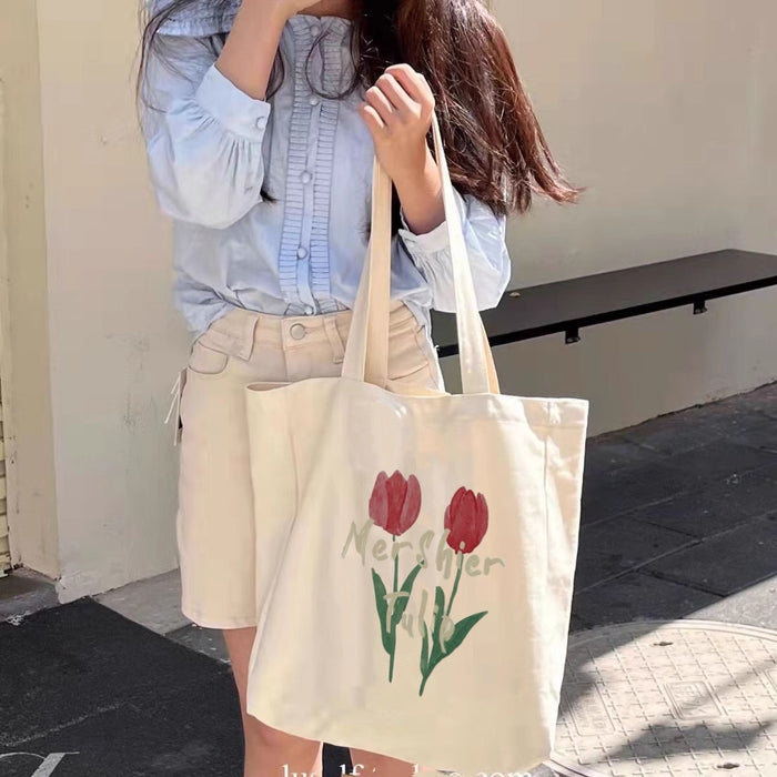 Wholesale Canvas bag, large capacity shoulder bag, student class handbag