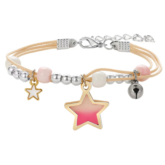 Wholesale Handmade star alloy butterfly bracelet women' s cool style couple bracelet jewelry