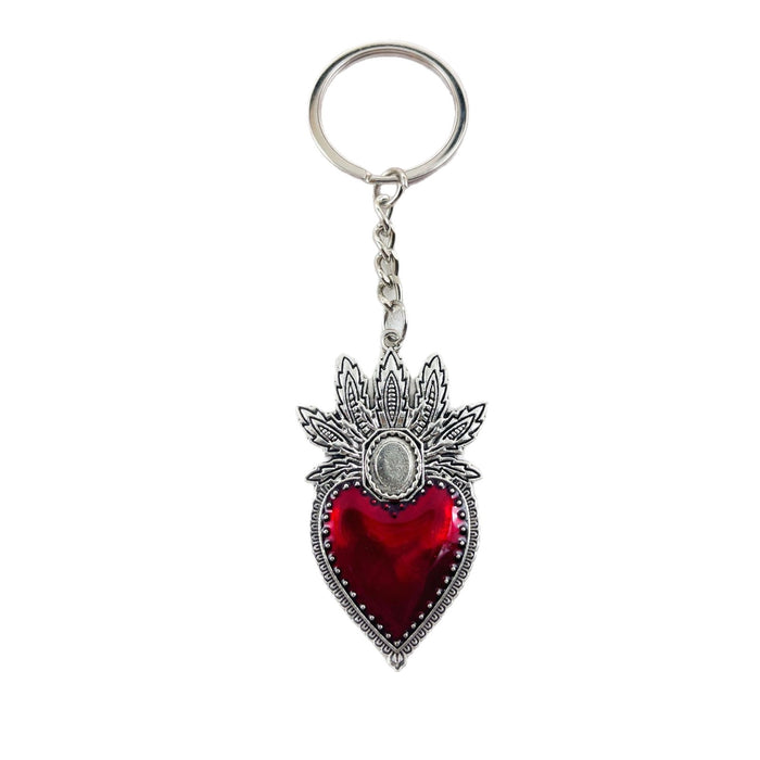 Wholesale Gothic style dark keychain pendant metal heart hot girl style palm bag cross pendant
