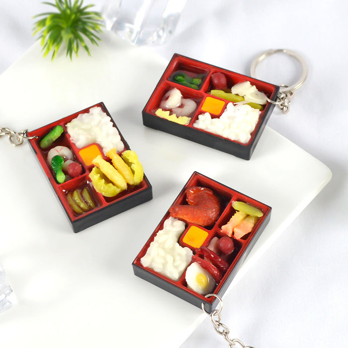 Wholesale PVC Miniature Chinese Bento Box Food Model Realistic Simulation For Dollhouse Fridge Magnet Home Decor