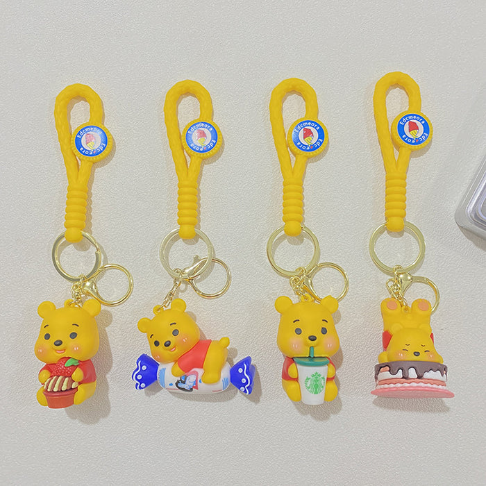 Wholesale Cute cartoon dessert-themed bear keychains