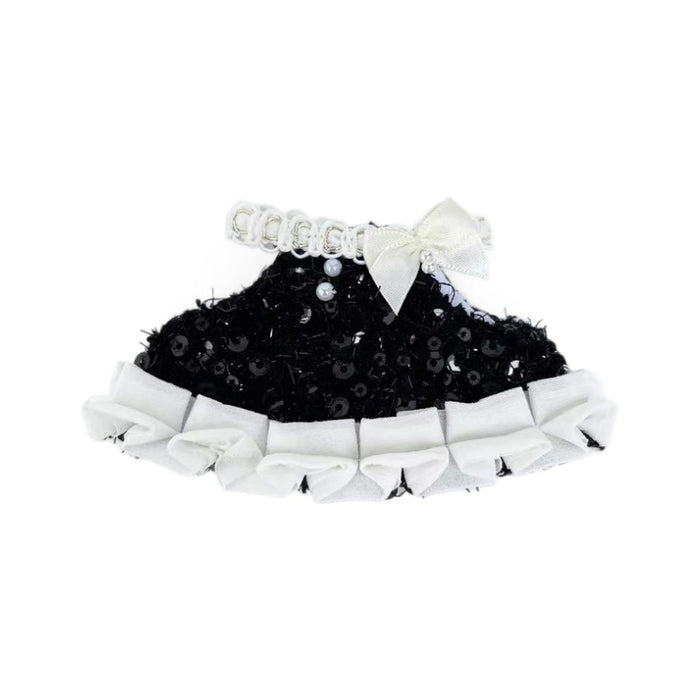 Wholesale Doll Clothing Black and White Sequin Classic Dress