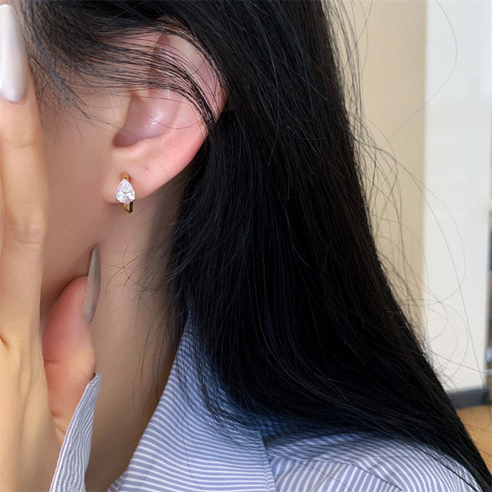 Wholesale  Clip  Water Drop Drill Painless Ear Clip  Ear Holes Adjustable Ear Clip Women's Earrings