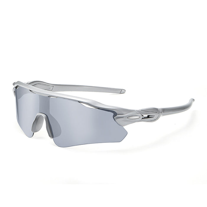 Wholesale Stylish Sports Sunglasses HD Anti UV Windproof Cycling Running Outdoor Goggles Dark Purple Frame Red Lens For Resale