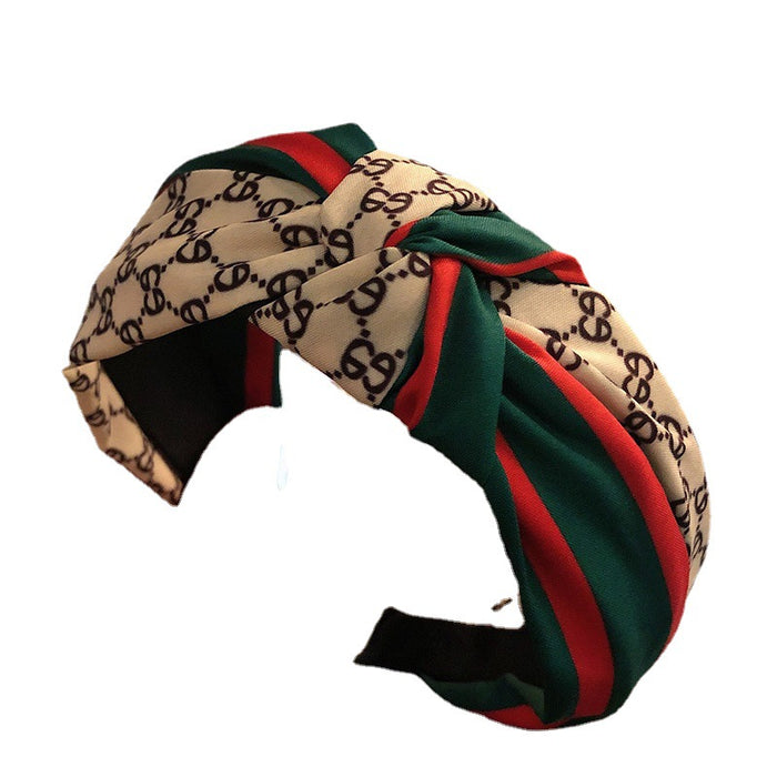 Wholesale New retro fabric headband with twisted center for face wash headpiece and hair clip