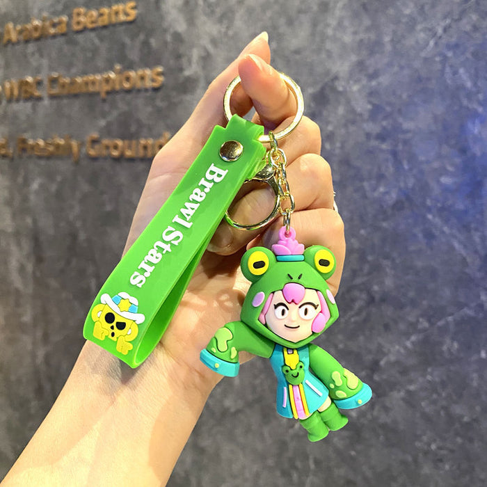 Wholesale  cartoon pvc doll car key chain Cute Keychain