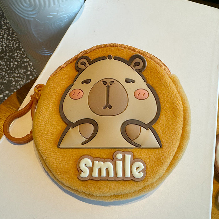 Wholesale Cute change storage bag Korean headphones data cable bag plush bag