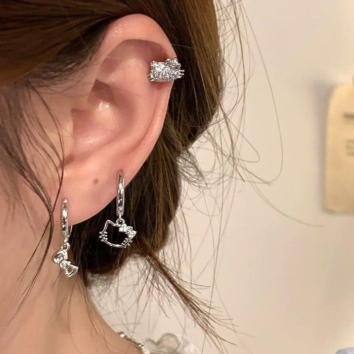 Wholesale New Bow Ear Buckle Sweet Cool Earrings