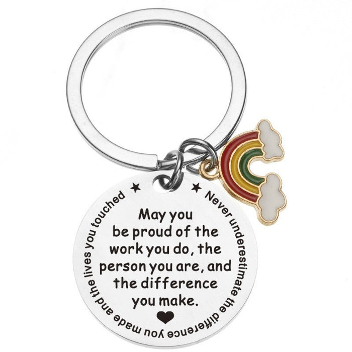 Wholesale May You Be Stainless Steel Keychain JDC-KC-TangMumao002