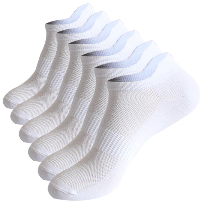 Wholesale Large size sports socks, ear lifting mesh boat socks, running socks, solid color socks