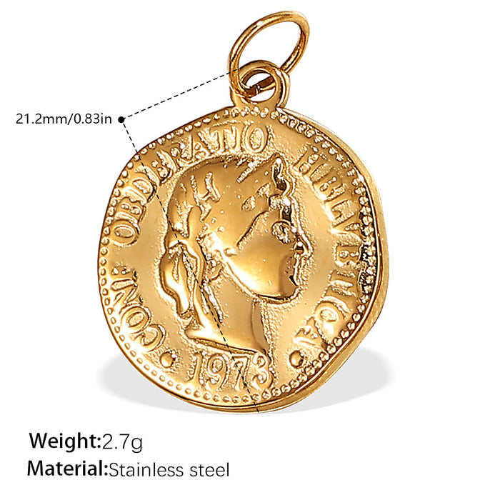 Wholesale DIY Stainless Steel Gold-Plated Necklace Pendant Accessories