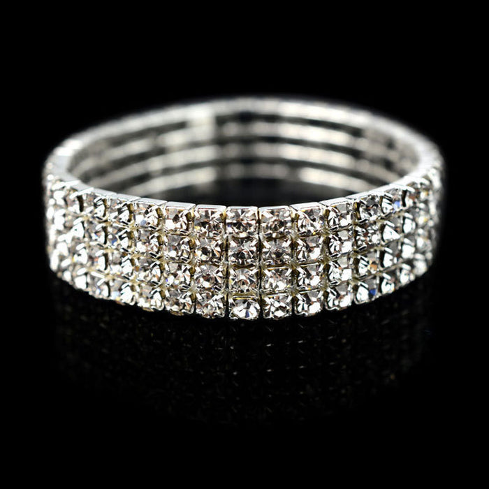 Wholesale Full Diamond Elastic Rope Bracelet Women's Water Diamond Bracelet Jewelry