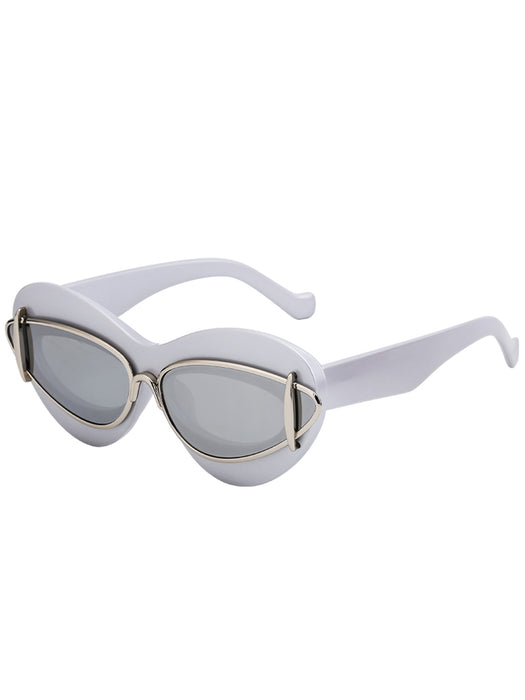 Wholesale PC Cat-eye Y2K Small Frame Women's Sunglasses JDC-SG-LanMou005