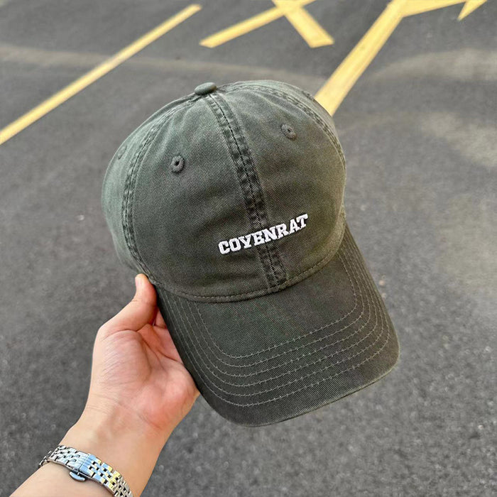 Wholesale New embroidered purple hat, women's baseball cap, widened brim, duckbill cap, couple sun hat, men's