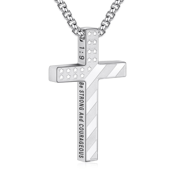 Wholesale Cross Stainless Steel Necklace Versatile Men and Women Personalized Hip Hop Pendant Necklace Accessories