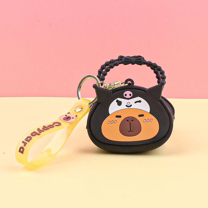 Wholesale Silicone Coin Purse Keychain Pendant Cute Children's Storage Bag Key Bag Coin Bag Cartoon Small Purse Hanging Ornaments