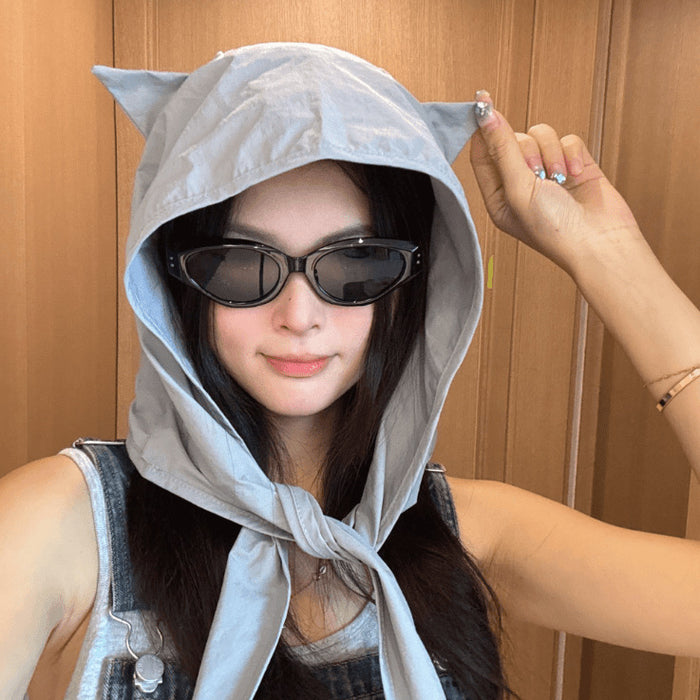 Wholesale Strap quick drying sunshade hat, thin ear protection headband hat, cute hat