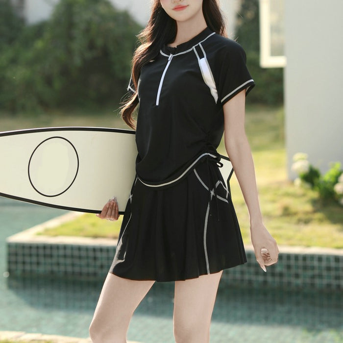 Wholesale Swimsuit one-piece skirt style swimming pool sports conservative swimsuit soaking hot spring swimsuit