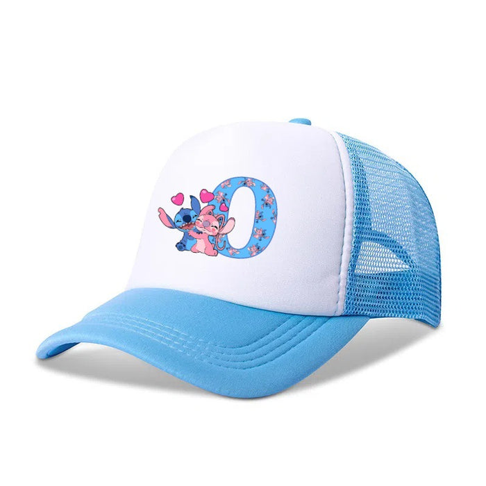 Wholesale Cartoon letter print baseball cap net breathable dome cap