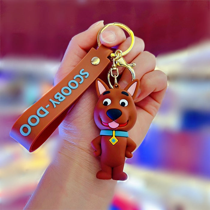 Wholesale Creative Cartoon Cute Puppy PVC Soft Glue Keychains JDC-KC-JinB022