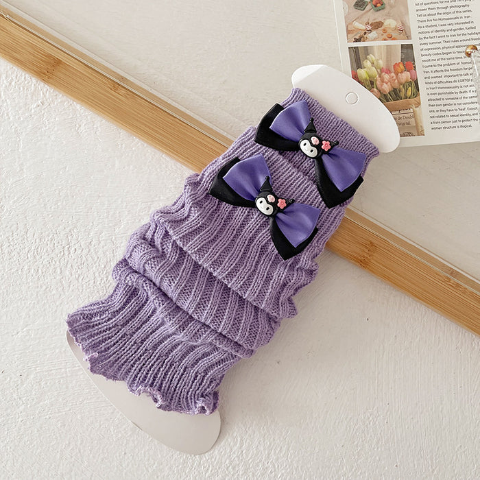 Wholesale Socks Girls'  Spring and Autumn Lolita Wool Knitted Warm Leg Pile Middle Tube Shallow Leg Cover