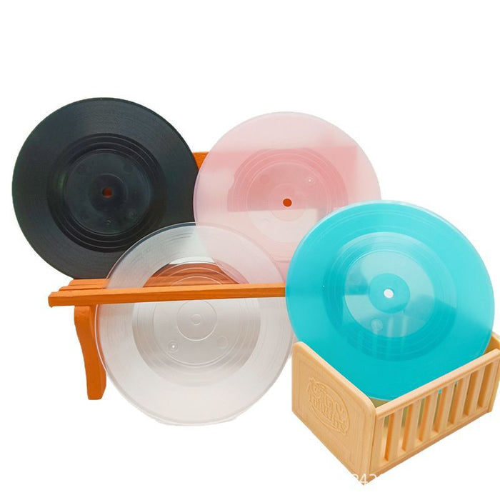 Wholesale New vinyl record refrigerator sticker DIY personalized celebrity refrigerator sticker keychain mini record coaster