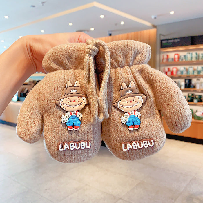 Wholesale Baby Bear Cotton Children' s Gloves Cartoon Winter Warmth