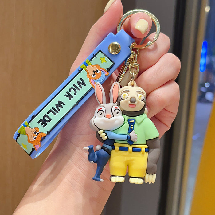 Wholesale Cartoon keychain anime hanging decoration rabbit plush keychain