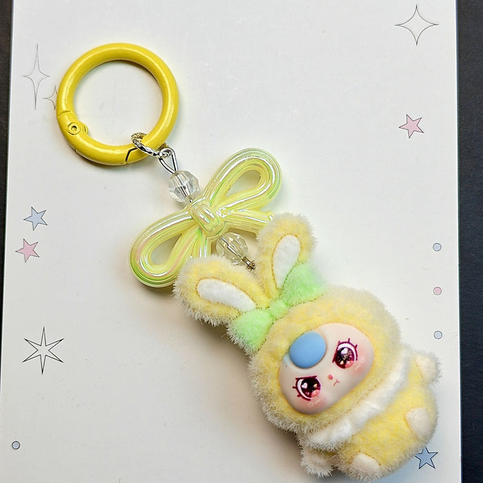 Wholesale Cute flocked doll accessories  cartoon-style keychains