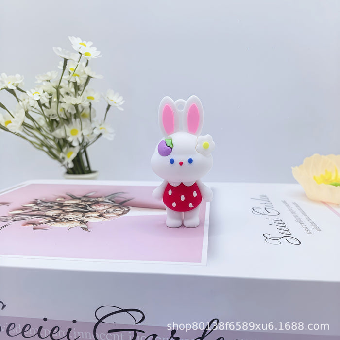 Wholesale Cute Cartoon Strawberry Rabbit Keychain