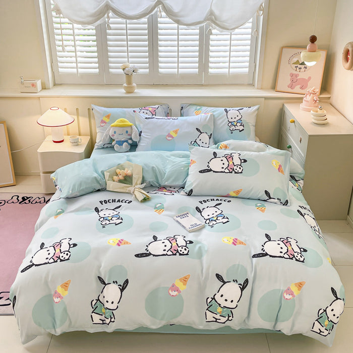 Wholesale Cartoon Bed Sheets, Dust Covers, Protective Covers, Skin Friendly and Frosted Bed Sheet JDC-SEE-AiErMei001