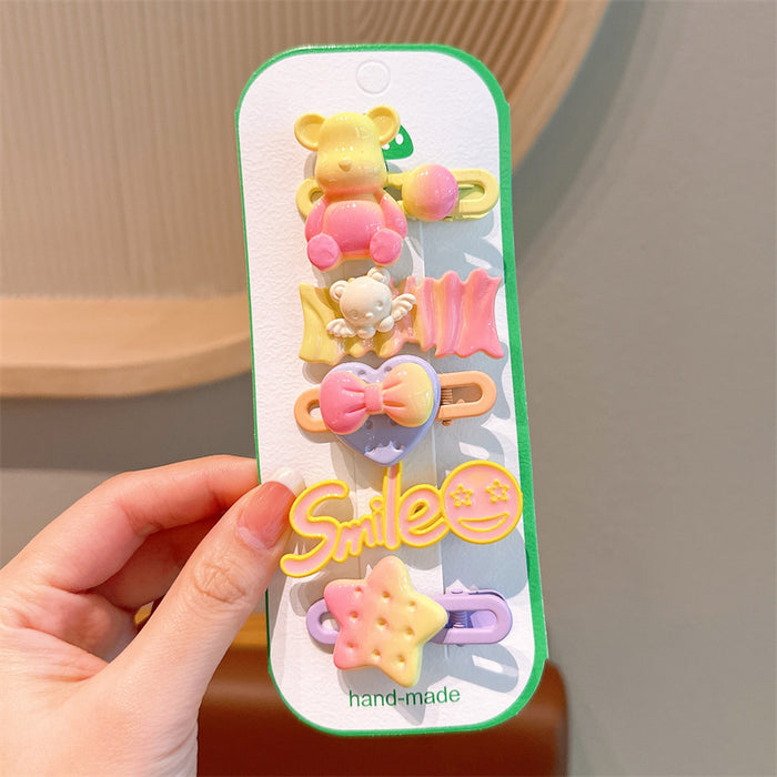 Wholesale Cartoon Children Cute Bear Resin Hair Clip JDC-HC-QiY010