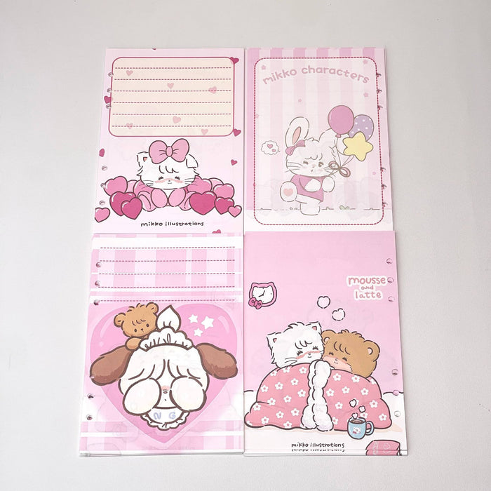 Wholesale A5 Cartoon 6-Hole Ruled Loose Leaf Refill Paper 100 Sheets
