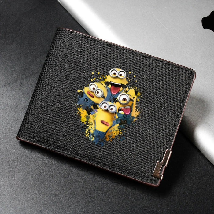 Wholesale Cartoon Anime Printed Short Canvas Wallet Denim Wallet JDC-WT-Qiqiang002