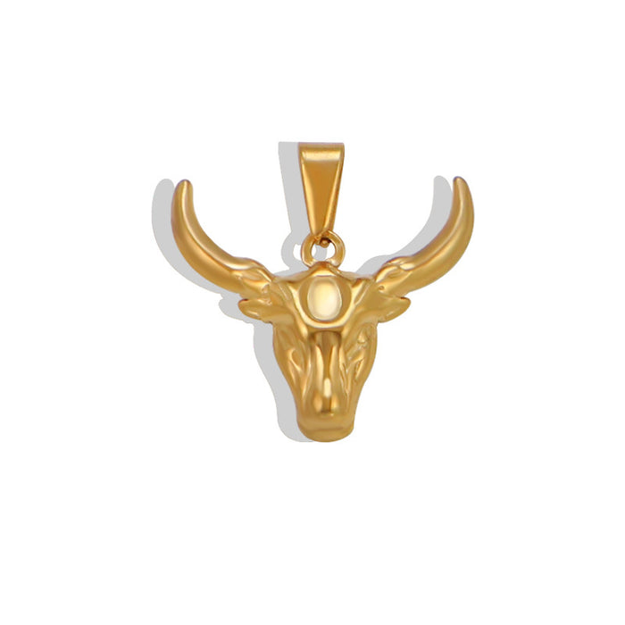 Wholesale 6pcs/SET stainless steel animal single pendant gold plated