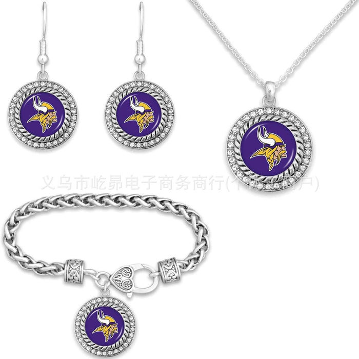 Wholesale Rugby Bracelet Necklace Earring Set
