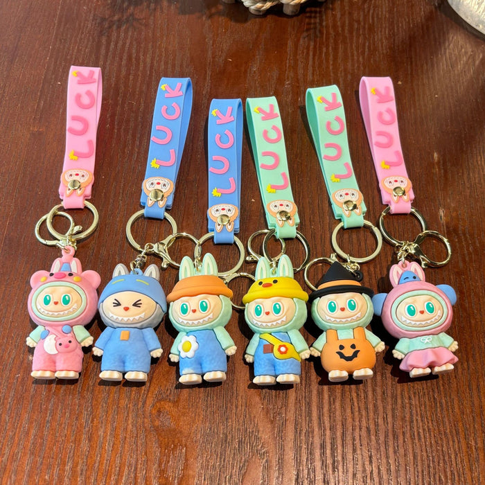 Wholesale Creative keychain cartoon sheep pendant toy baby grabber cute keychain ring