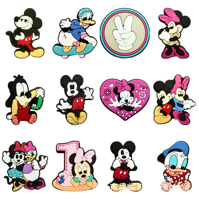 Wholesale New Cartoon Series PVC Soft Rubber Hole Shoes, Flower Shoes, Buckles, Cartoon Garden Shoes, Decorative Accessories