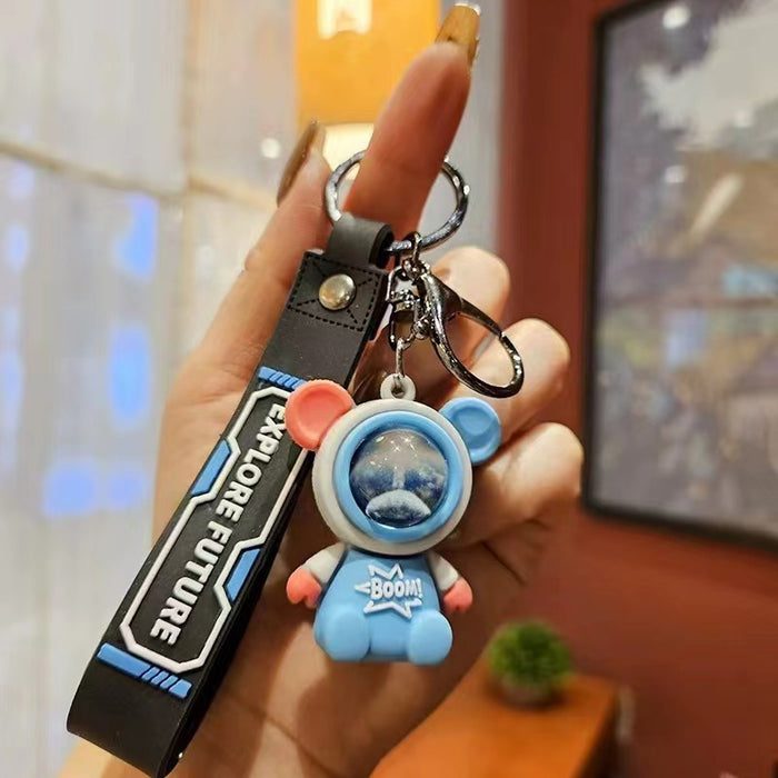 Wholesale Starry Sky Rabbit Astronaut Keychain Key Chain Pendant Couple Bag Pendant Gift