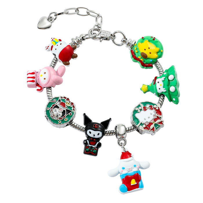 Wholesale Christmas Cartoon Cute Alloy Beaded Bracelet JDC-BT-ZhuoS008