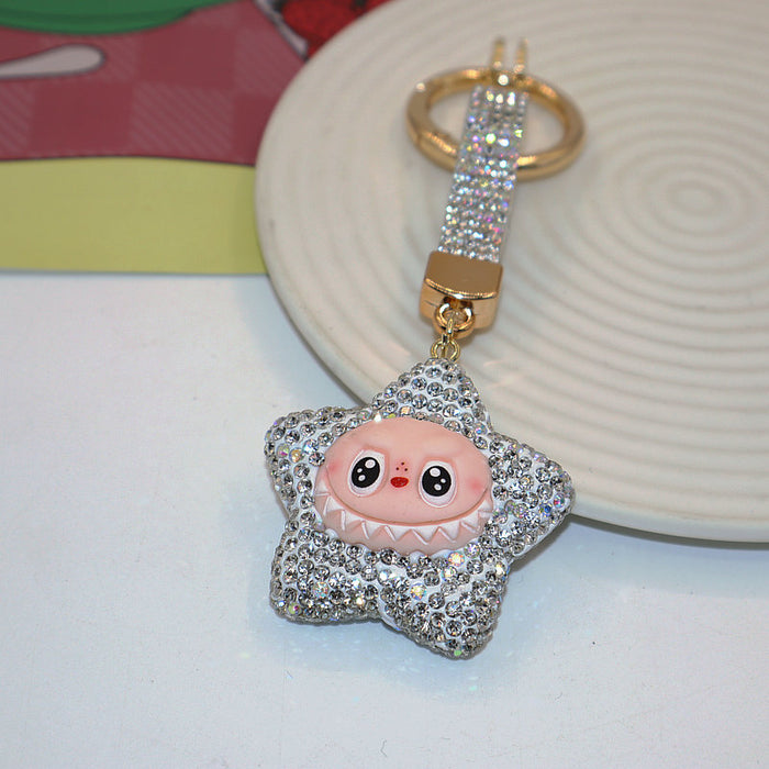 Wholesale Soft Clay Keychain with Diamonds,  Cute Personalized Bag Pendant,  Car Keychain,  Colorful Accessories