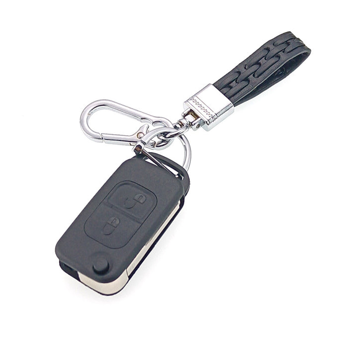 Wholesale Hand woven car keychain metal pendant keychain pendant woven leather