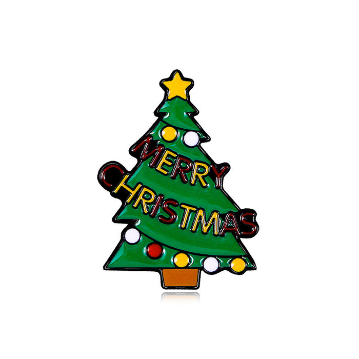 Wholesale Christmas Cute Cartoon Tree Badge Brooch