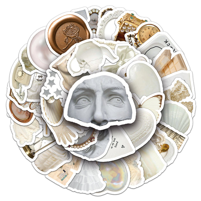 Wholesale 50 white stickers  phone case Decorative Stickers