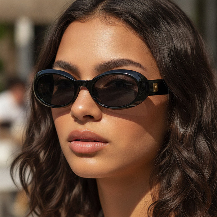 Wholesale Retro Oval Sunglasses for Women Street Photography UV400 Sun Glasses