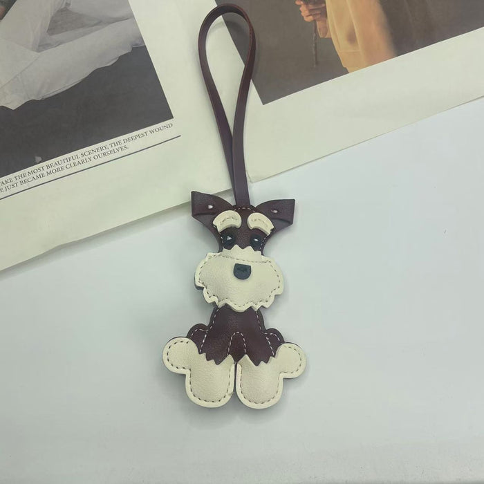 Wholesale Dog Leather Gift Personality Creative Dog Car Keychain Bag Hanging Ornaments
