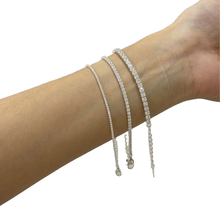 Wholesale Bracelet S925 Sterling Silver Full Diamond Zircon Tennis Bracelet