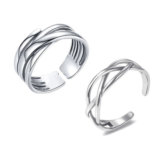 Wholesale Silver plated ring set with an open index finger ring