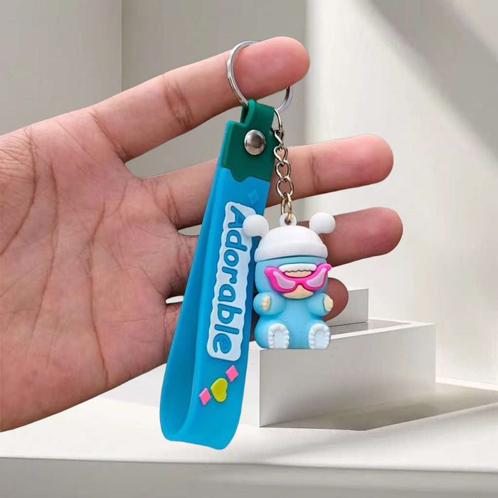 Wholesale Cute Cartoon 3D Keychain Backpack Charm