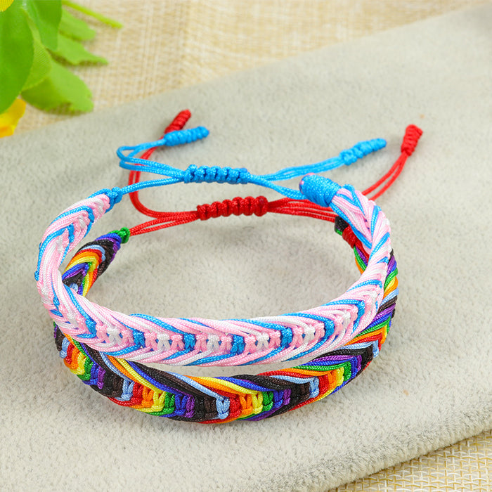Wholesale Bohemian Style Colorful Rope Woven Bracelet JDC-BT-YiYe007